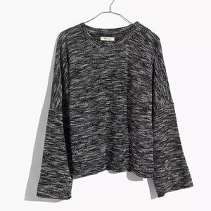 Madewell Button Shoulder Wide Sleeve Top